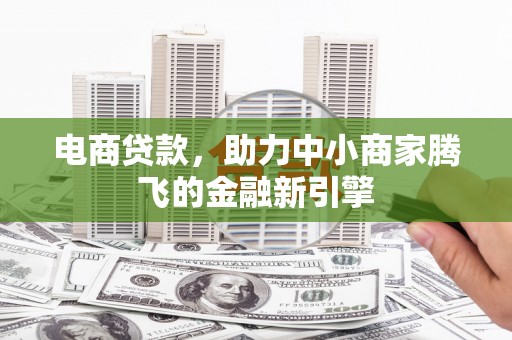 丹凤电商贷款，助力中小商家腾飞的金融新引擎