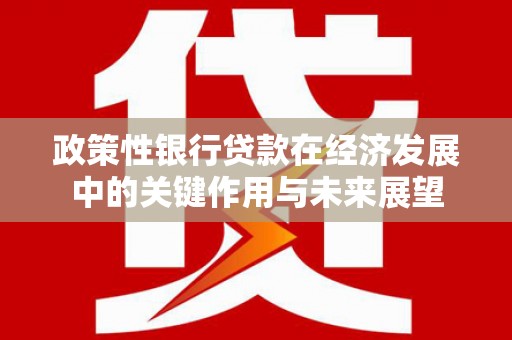 丹凤政策性银行贷款在经济发展中的关键作用与未来展望