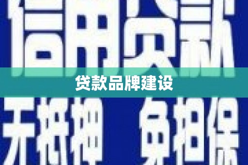 丹凤贷款品牌建设