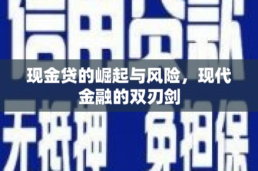 丹凤现金贷的崛起与风险，现代金融的双刃剑