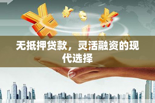 丹凤无抵押贷款，灵活融资的现代选择