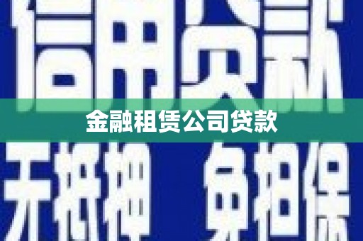 丹凤金融租赁公司贷款
