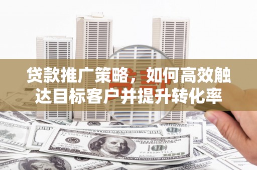 丹凤贷款推广策略，如何高效触达目标客户并提升转化率