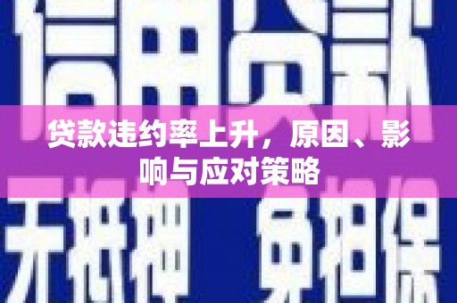 丹凤贷款违约率上升，原因、影响与应对策略