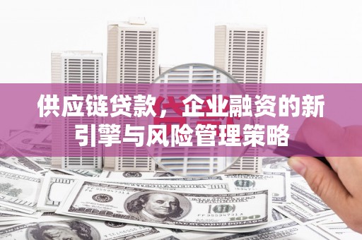 丹凤供应链贷款，企业融资的新引擎与风险管理策略