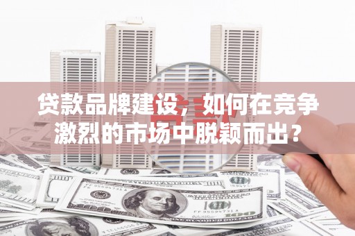 丹凤贷款品牌建设，如何在竞争激烈的市场中脱颖而出？