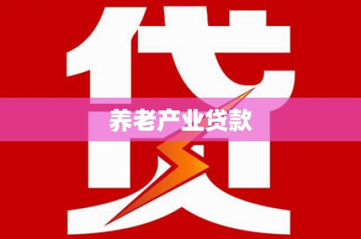 丹凤养老产业贷款